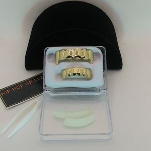 18kt gold filled hip hop grill with fangs